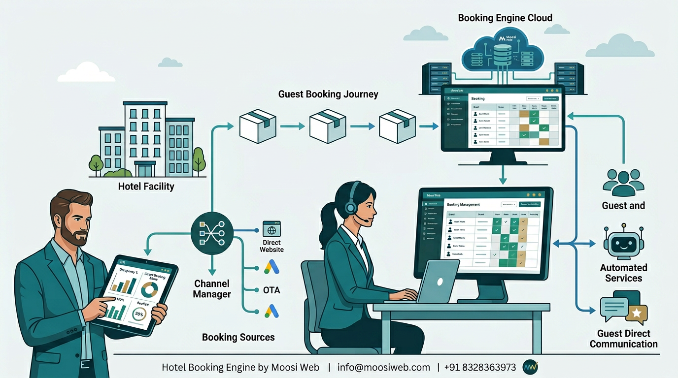 Hotel Booking Engine with Direct Reservation Controls featured image
